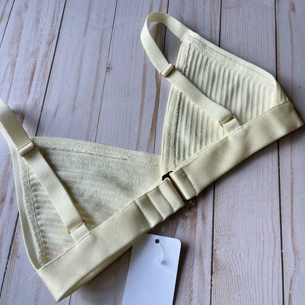 Cream Ribbed Bralette - Picture 4 of 4